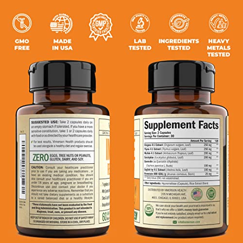 Bundle Immune Support Supplement For Sinus Health, Lung Cleanse + Turmeric Curcumin With Ginkgo Biloba & Bioperine. Daily Respiratory Support For Men And Women + For Brain Function #TOP1