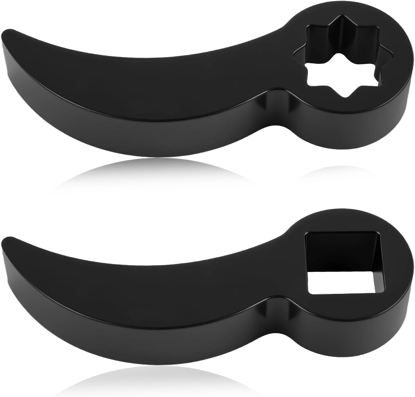 2PCS 1/2" Drive Pry Bar Wrench Adapter,4-Point & 8-Point Adjustable Bull Horn Pry Bar Adapter for CV Axle Removal,Half Shaft Ratchet Prys Bars Attachment Removal Tool