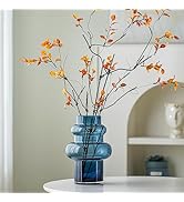 Amazon.com: Lvases Clear Blue Bubble Glass Flower Vase, Modern