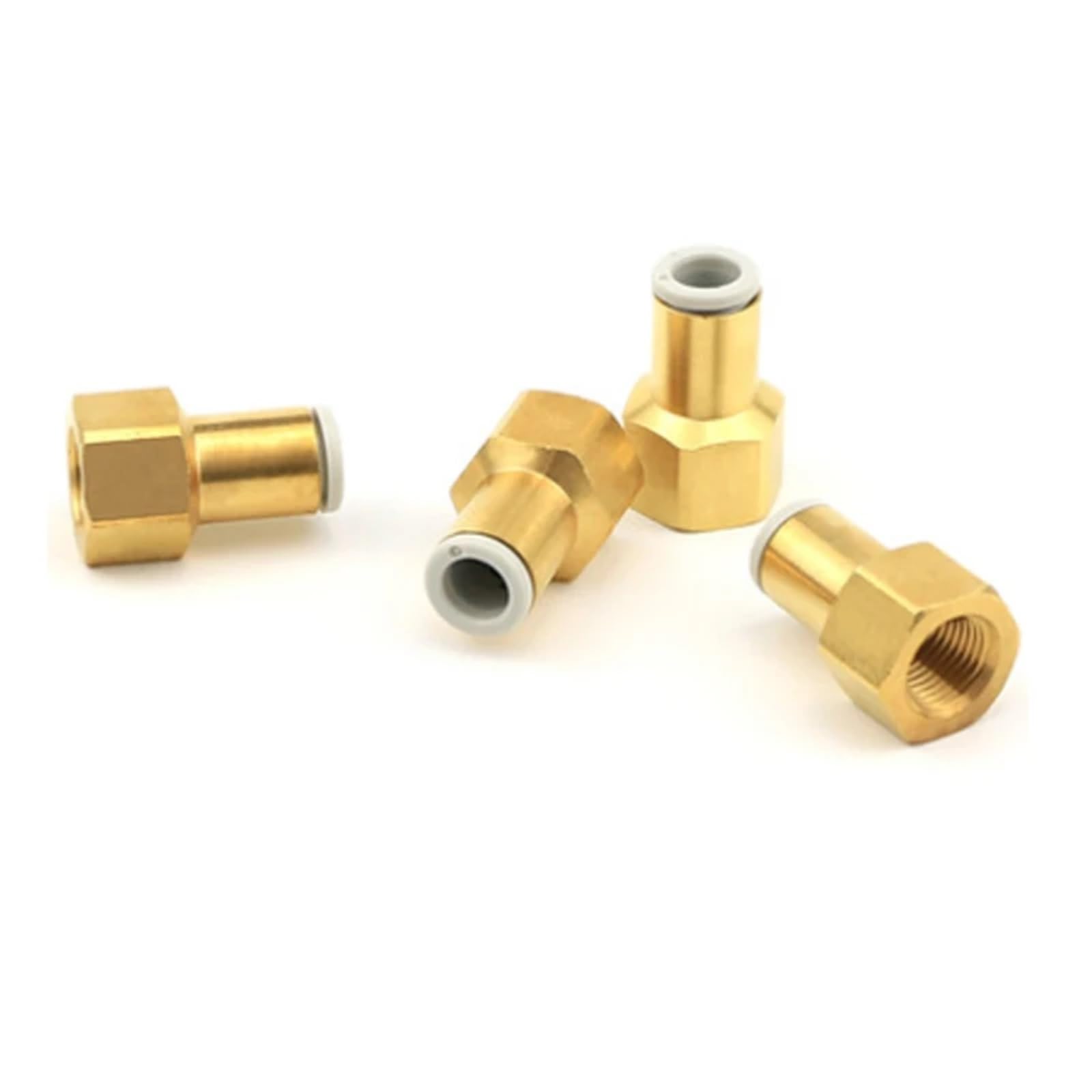 PCF Female Thread Straight Connector KQ2F04/06/08/10/12/16-M3/M5/01/02/03/04A Female Thread Female Connector(KQ2F16-04A) Brass Hose