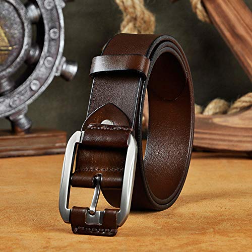 Ceinture rétro pour homme avec boucle sauvage en cuir de style authentique