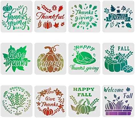 FINGERINSPIRE 12PCS/Set Bear Deer Eagle Rabbit Wolf Stencils, 30x30cm Tiger Elephant Claw Animal Stencils for Drawing, Wildlife Stencils for Painting on Wood Fabric Canvas Walls Stencil