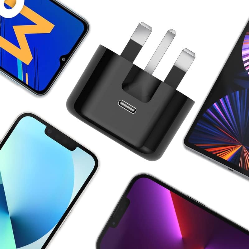 USB C Fast Charger Plug with 20W for iPhone 14/14 Plus/14 Pro/14 Pro Max / 13/13 Pro/13 Pro Max,13 12 Mini 11 SE 2020 XS XR X, iPad, AirPods Pro,USBC PD Mains UK Type C Wall Charging Power Adapter