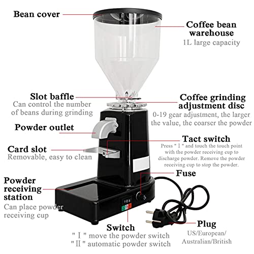 ywewsq Molinillo De Café Eléctrico con 19 Configuraciones De Molienda, Fresadora De Grano De Café De Gran Capacidad De… - Imagen 6