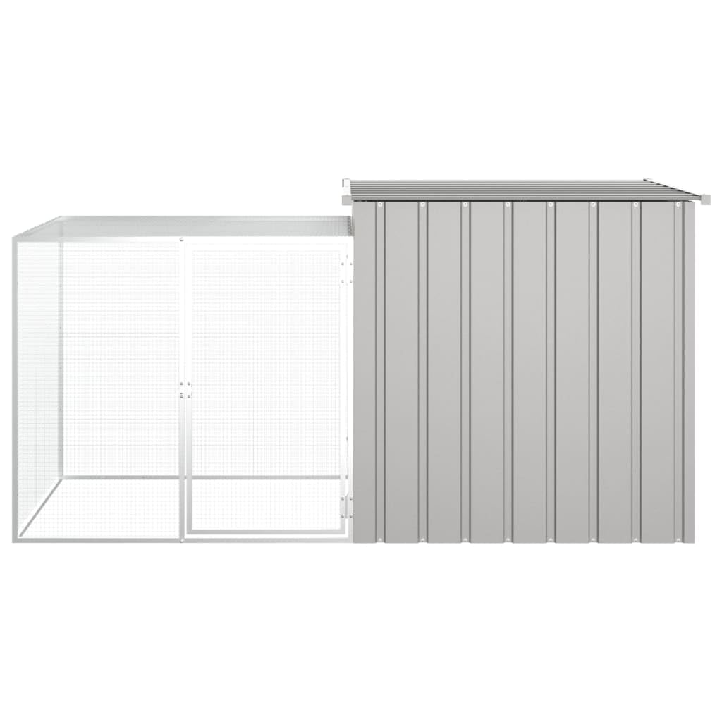 LAPOOH Jaula de gallinas Acero galvanizado Gris 200x91x100 cm, Jaulas para Conejos, Jaula Cobaya, Jaula Hamster, Jaula para Gatos, Jaula Chinchilla, Recinto para Conejos - SPU:171546