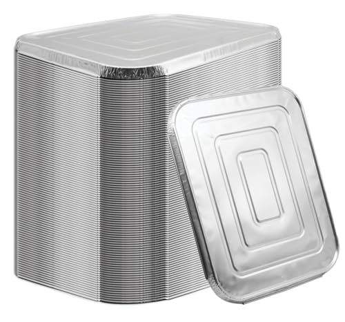 Party Essentials F1050 Half Size Aluminum Foil Lid for Steam Table Pan (Case of 100)
