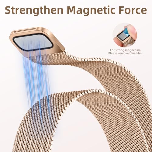 Adorve Milanese Loop Compatible with Apple Watch Bands 42mm 44mm 45mm 46mm 49mm 38mm 40mm 41mm Women, Stainless Steel Mesh Loop Magnetic Wristbands Straps for iWatch Series 11 10 9 8 7 6 5 4 3 2 1 SE3 by Adorve - Image 6