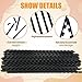 Maitys 500 Pcs Plastic Binding Combs Bulk 19 Ring Spiral Binding Coils Letter Size Black Binding Spines for Notebook Calendar Picture (1/4 Inch)