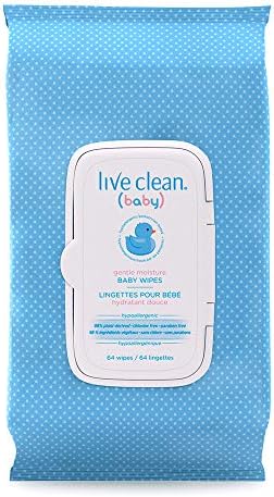 Live Clean Gentle Moisture Ultra Soft Baby Wipes, 64 count