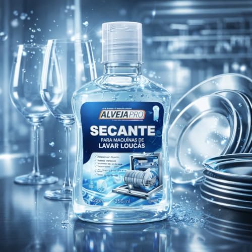 Secante e Abrilhantador para Lava-Louças, Secagem Rápida, Proteção Vidros e Inox, 250ml