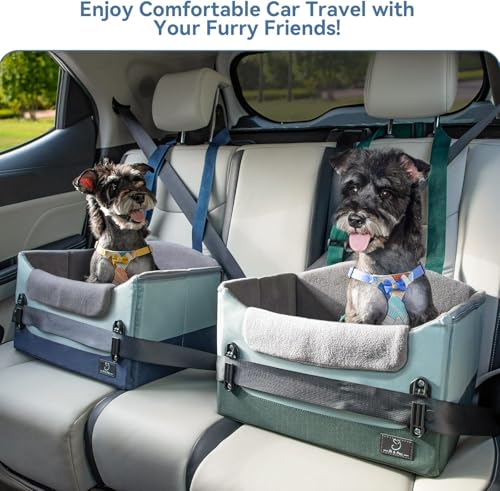 Image of A 4 Pet Dog Car Seats for Small Dogs, Under 25 lbs, Patent Buckles