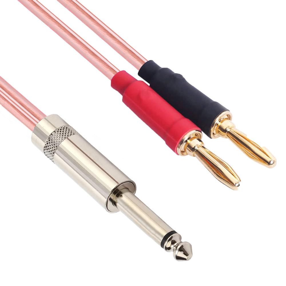 Amazon | luxferre banana 6.35 変換 スピーカー ケーブル バナナ