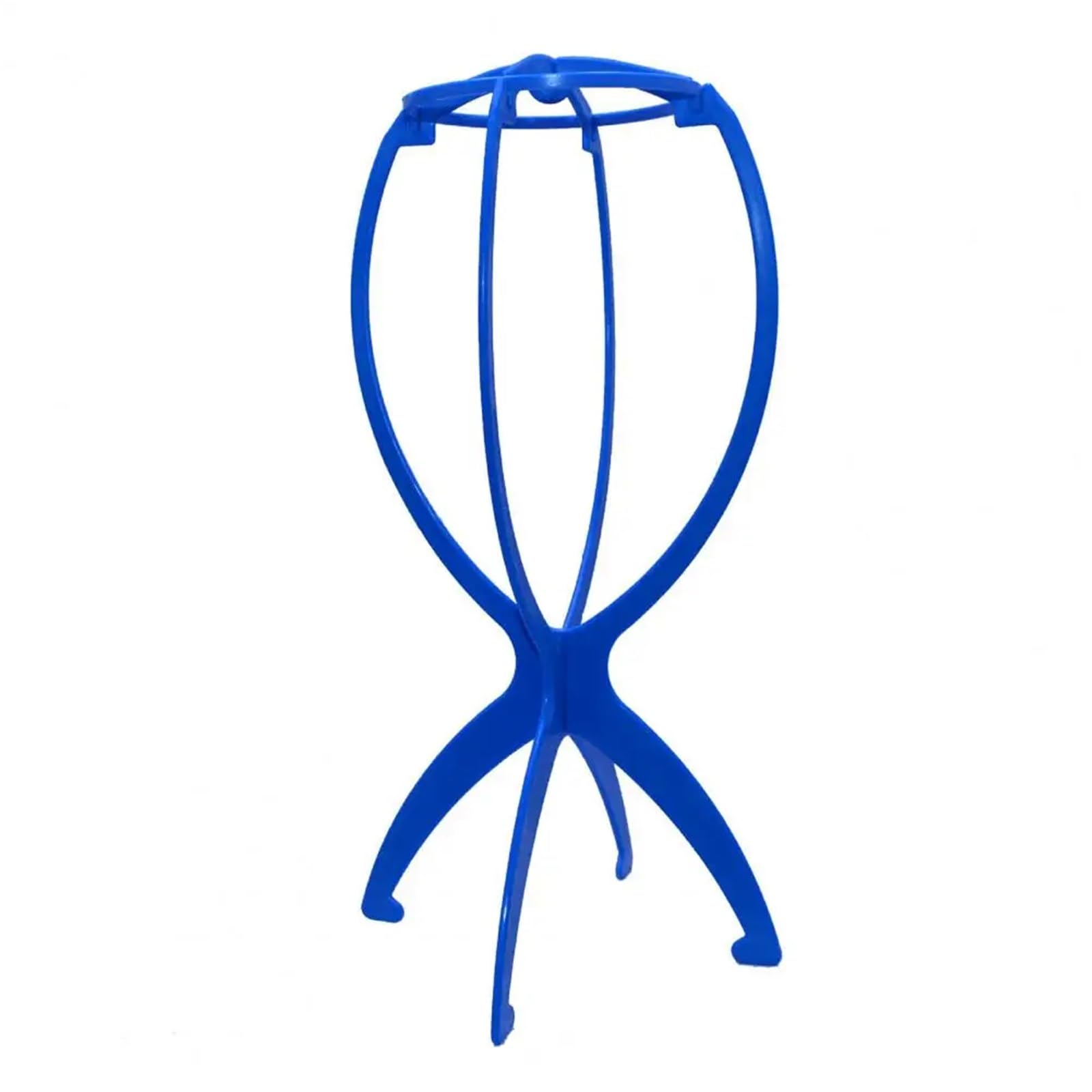 4 Stück Kunststoff-Perückenständer, zusammenklappbar, einfache Montage, tragbar, for Reisen, Perückenkopf, Haarteile, Kopfbedeckung, Haar-Styling, Trocknen, Display-Halter Für Kosmetologie(Blue)
