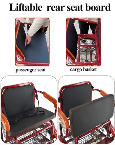 Triciclo plegable para adultos con asiento trasero miniatura 7