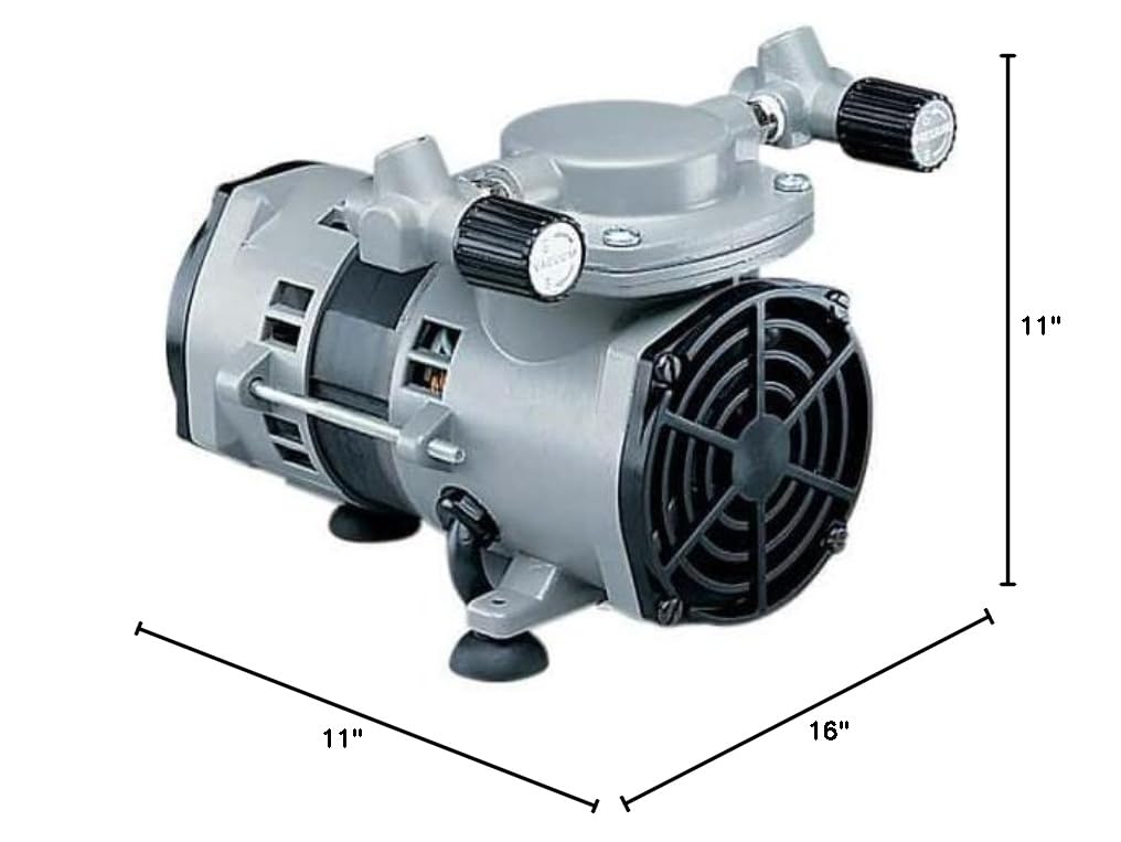 Cole-Parmer Vacuum/Pressure Diaphragm Pump, PTFE-Coated, 0.55 CFM, 220 VAC