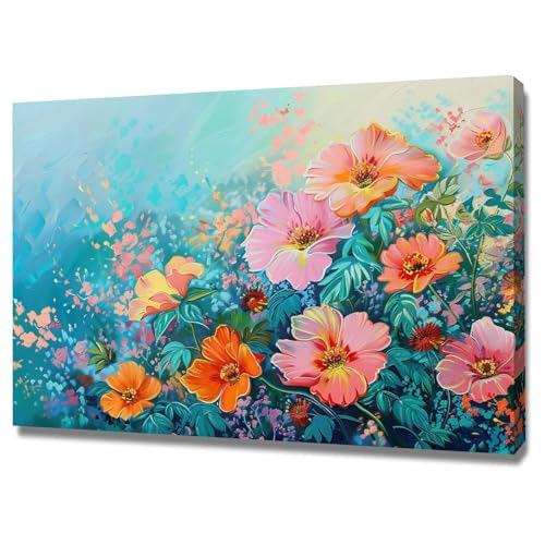 Impression d’art mural sur toile haut de gamme peinture botanique encadrée 60x80
