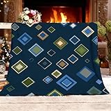 Manta Franela Polar para Sofá y Individual/Doble 100x130 cm3d Moda GeoméTrico Ligera y Multiusos, Mantas Cama Térmica Antipilling Azul para Dormitorio Sofá Viajar Toda Estación