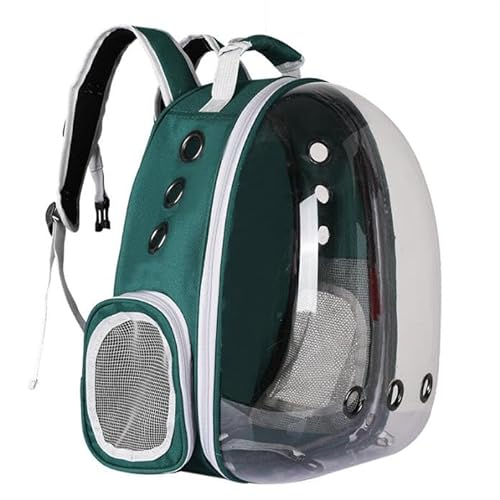 犬キャリーバッグ 犬リュック 猫キャリー リュック 宇宙船 カプセル 軽量 小型犬用 ドライブ キャンピング 旅行 通院 耐荷重(ぜんとうめい,グリーン)