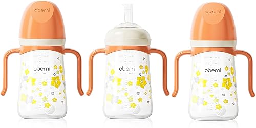 Miniatura 14 de Copas para beber sin derrames, botella de agua para niños pequeños con popote con asa, a prueba de derrames con 2 pezones para bebés de 6 a 12 meses
