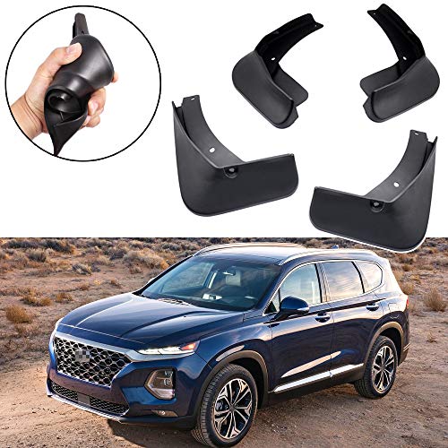 SPEEDLONG 4Pcs Car Mud Flaps Splash Guards Fender Mudguard Compatible with Hyundai Santa Fe 2019 2020
