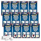 SOL 12 x 150g White Tack Adhesive Putty – Reusable Wall Tacks for Posters, Crafts, Photos & Decoration – Non-Marking, Waterproof, Invisible Sticky for Home, Office & School Projects