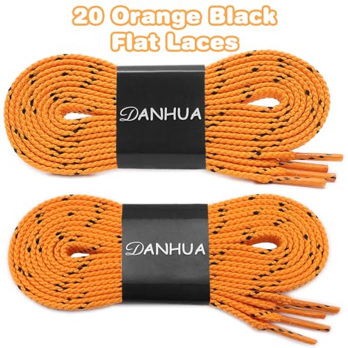 Image of Flat Shoelaces Multicolor Twill Point Thick Shoe Lace Shoestring 2 Pair