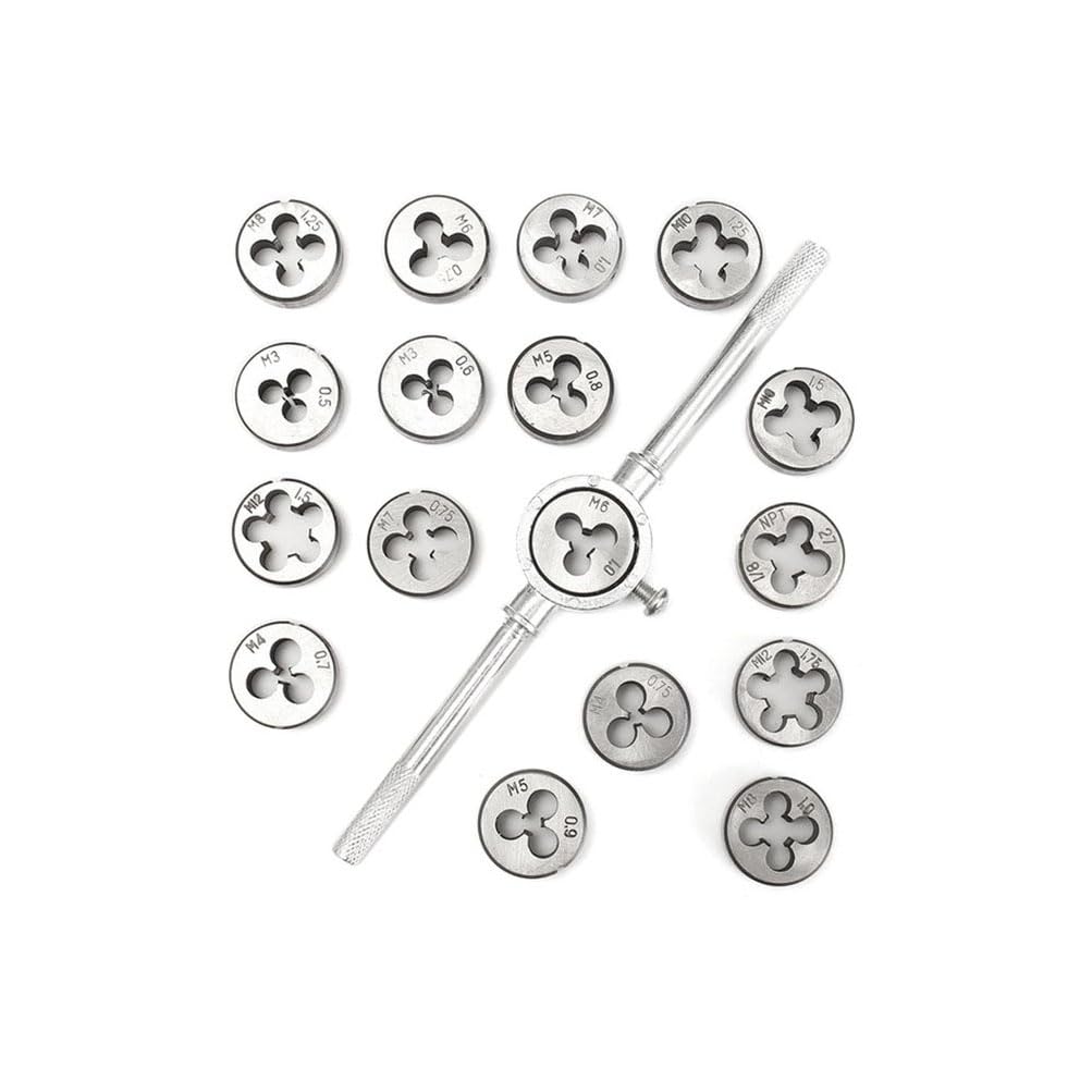 Image of 40Pcs Metric Tap Wrench and Die Pro Set M3-M12 Nut Bolt Alloy Metal Hand Tools