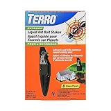 TERRO T1813CAN Outdoor Ready-to-Use Liquid Ant Bait Stake Ant Killer Trap - Kills Common Household Ants - 8 Ant Bait Stakes