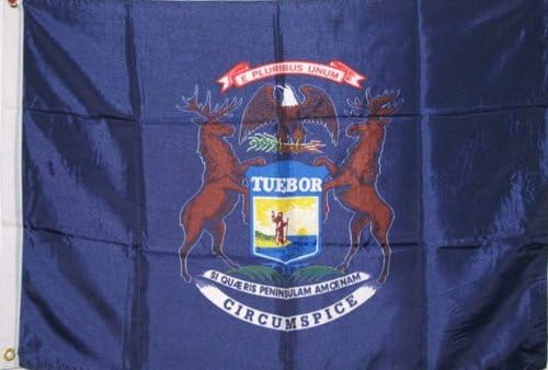 Michigan Flag 2X3 Foot SolarMax Nylon