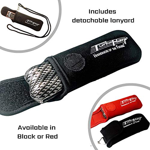 TurboPouch Harmonica Case & Holster with Lanyard - Black or Red (Black)