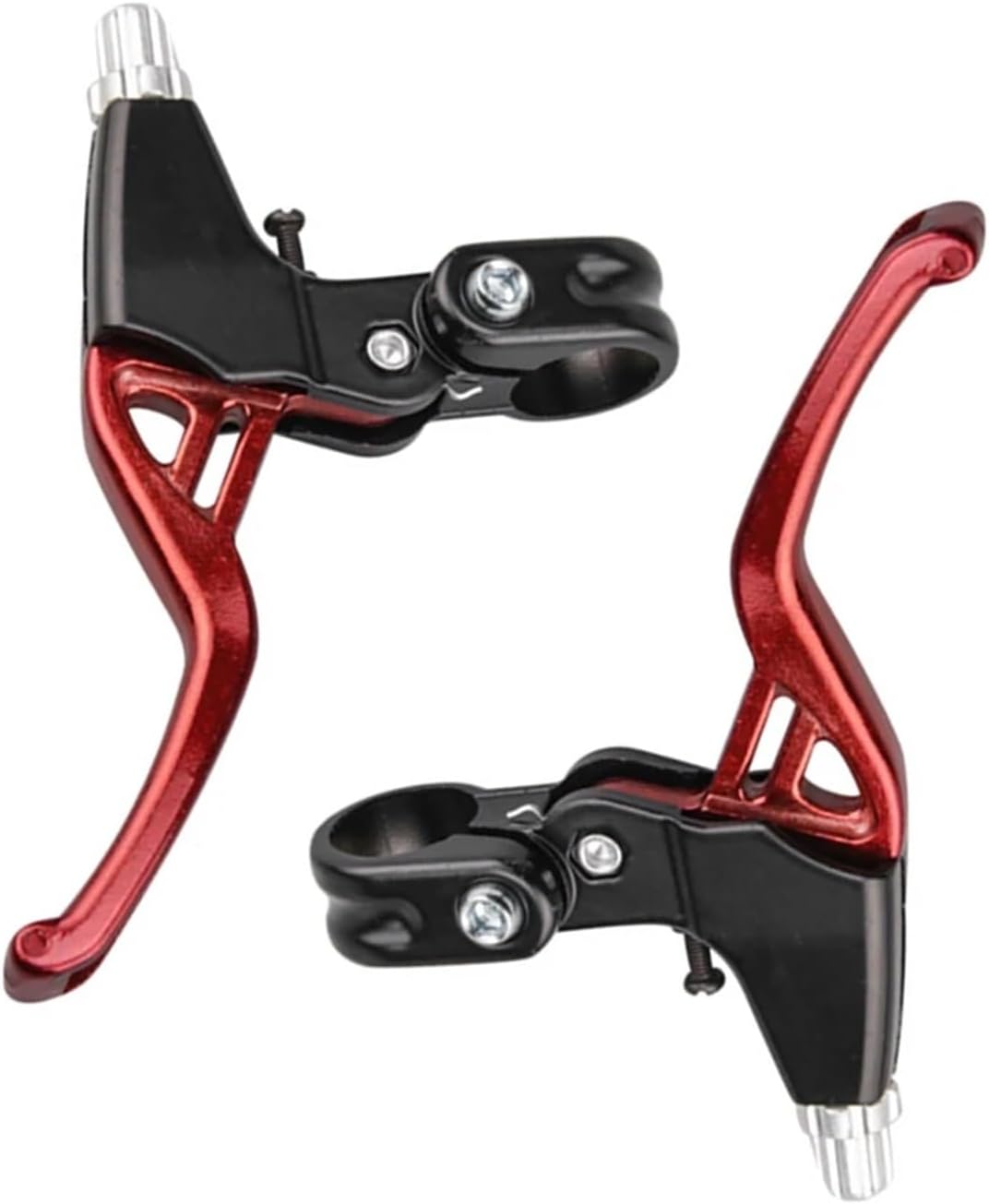 Bike Brakes 1 Pair Aluminum Alloy Bicycle Brake Levers for V-Brake System, 22mm Handlebar Diameter, MTB Mountain Bike Cycling Parts(Red)