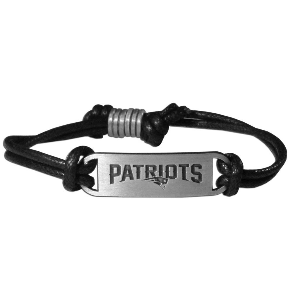 NFL Siskiyou Sports Fan Shop New England Patriots Cord Bracelet Adjustable Black