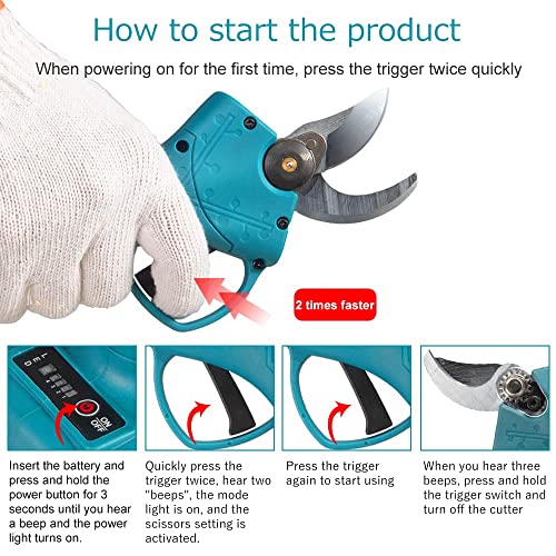 Xioyue 30Mm Pruning Shears Compatible For Makita 18V Battery, Cordless Electric Pruning Scissors Cordless Pruning Shears For Gardening, Apple Tree #TOP3