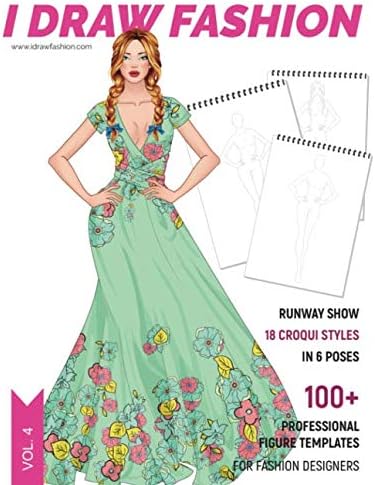 Runway Show: 100+ Professional Figure Templates for Fashion Designers: Fashion Sketchpad with 18 Croqui Styles in 6 Poses
