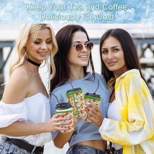 Image of 3Pk Reusable Coffee Sleeves, Neoprene, Fits 16-32oz Hot /Cold Drink