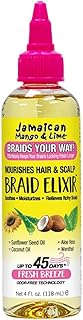 Jamaican Mango & Lime Braids Your Way Elixir – Lightweight Nourishing Oil for Boho Braids, Locs & Twists – Hydrating Scalp Treatment for Protective Styles