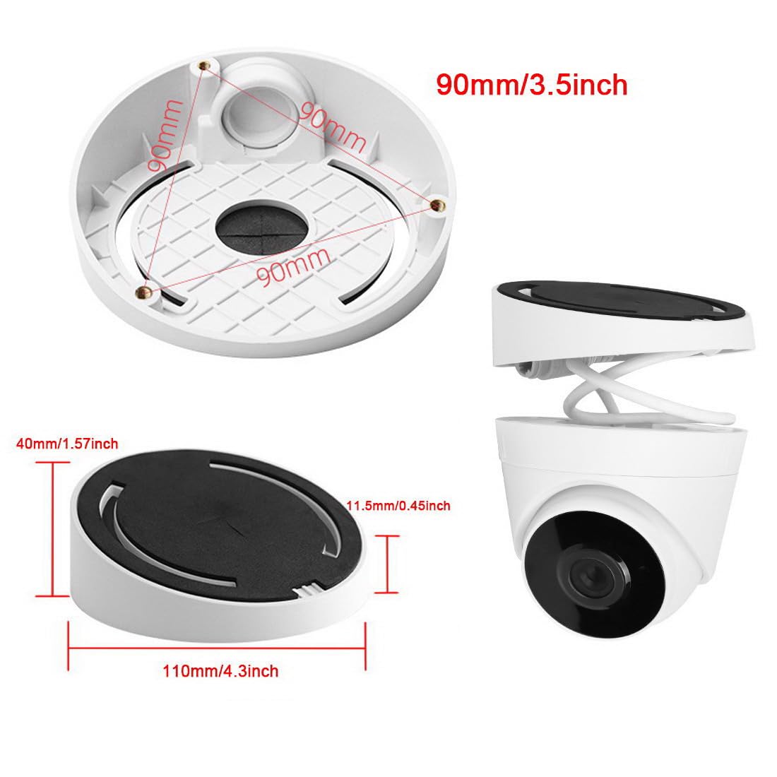 Support De Plafond Hikvision DS-1259ZJ – Adaptateur Inclinable 15° Pour Caméra Dôme – Installation Stable Et Discrète