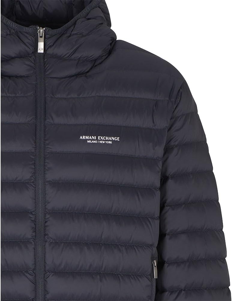 Armani Exchange mens Essential Hooded Down Puffer Jacket - Image 5