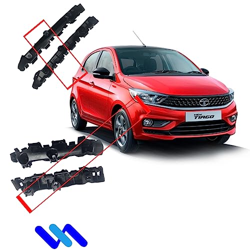 Image of Car Accessories for (Tata Tiago /Tigor / & Xpres-T) Heavy Duty Front, Bumper Bracket /Lock (1 Pair Left Right Side For Rear Lock)00223