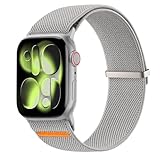 【Confort Exceptionnel】Avec sa texture douce et son élasticité, le bracelet élastique en nylon pour Apple Watch s'adapte parfaitement à votre poignet, offrant un port agréable toute la journée.