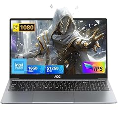 AOC PC Portatile, 12ª N97 CPU(Up to 3,6GHz), Notebook 16GB DDR4 RAM 512GB SSD(Fino a 2 TB) Laptop, 1080P Schermo PC Portatili, 2.4G+5G WiFi/BT5.1, USB3.2, HDMI Notebook, Tipo-C (15.6 Pollice)
