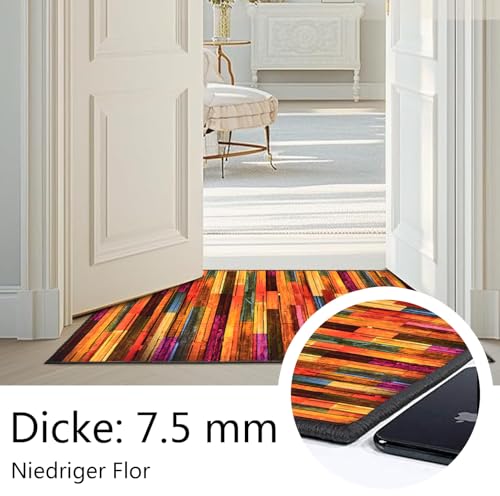 Tapis de couloir antidérapant lavable 60x120cm à poils courts