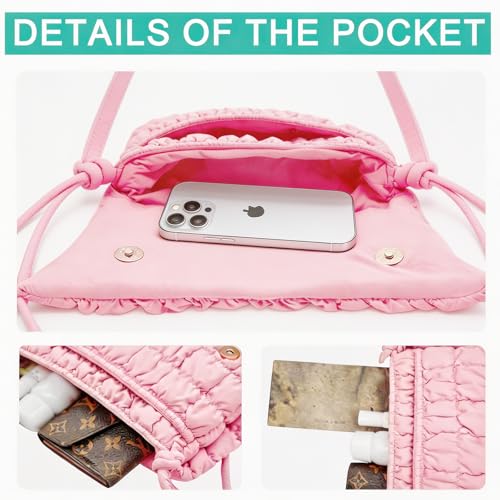 Image of NAARIAN Shoulder Bag for Women, Small Puffer Crescent Hobo Bag, Trendy Waterproof Clutch with Magnetic Closure | Trendy