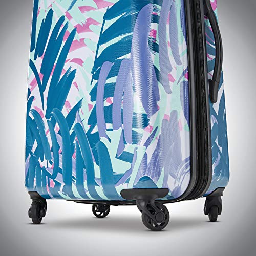 Image of American Tourister Moonlight Hardside Expandable Luggage with Spinner Wheels, Palm Trees, Carry-On 21-Inch