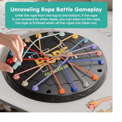 Image of Mashes Chain Triangle Chess Game Triggle Rubber Band Game for Kids & Adults, Fun Family Board Game, Brain Teaser Puzzle, Interactive Chess Set for 2-4 Players, Multicolour (Rope Game Set)