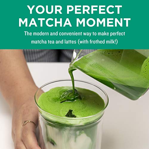Jade Leaf Modern Matcha Starter Set - Electric Matcha Whisk + Milk Frother, Stainless Steel Spoon, Stainless Steel Sifter, Printed Handbook #TOP2