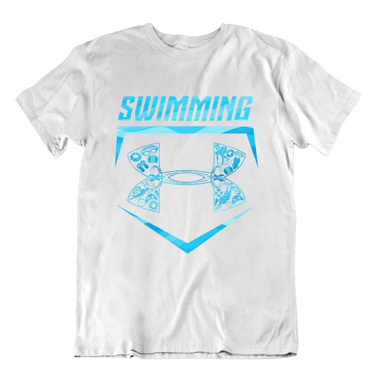APSRA RETAILSwimming T-Shirt Modern Cool Design TEE T Elegant Sports Karma Shirt Casual T-Shirt Half Sleeve Round Neck Printed Men's t Shirt White