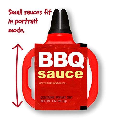 Saucemoto Dip Clip | An in-car sauce holder for ketchup and dipping sauces. As seen on Shark Tank (4 Pack, Gray)