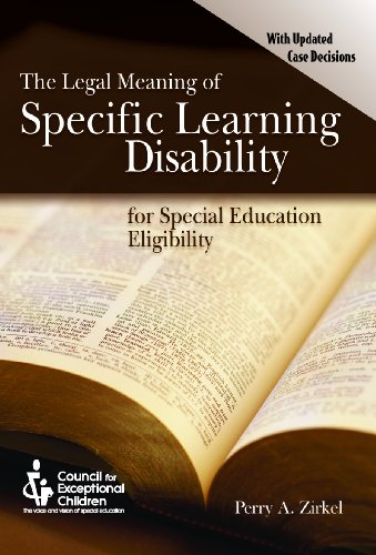 Legal Meaning of Specific Learning Disability for Special Education Eligibility