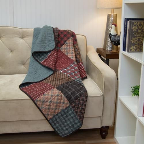 Donna-Sharp-Appalachia-Plaid-Cotton-Quilted-Throw-Blanket-is-50-x-60-Machine-Washable-Perfect-for-Rustic-Decor Donna Sharp Appalachia Plaid Cotton Quilted Throw Blanket is 50 x 60 Machine Washable Perfect for Rustic Decor